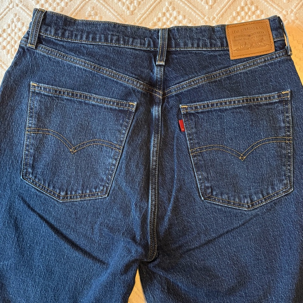 Premium Levi’s Levis 70s High Flare dark blue jeans, size 32 - Picture 7 of 11